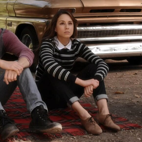 Veronica Beard Collared Button Back Striped Shirt Sweater ASO Spencer Hastings - Picture 11 of 11